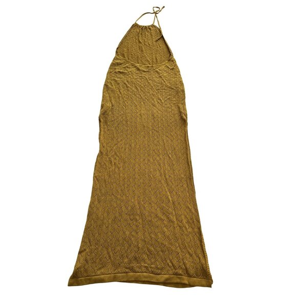 8 Birdies Maxi Knit Dress in Gold - Picture 2 of 5